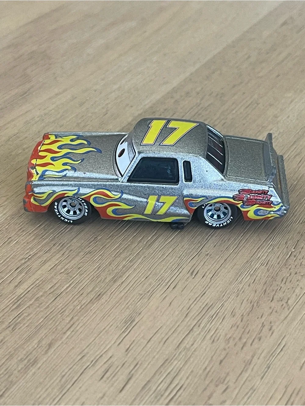 Disney Pixar Cars DARRELL CARTRIP #17 Mattel Diecast Flames